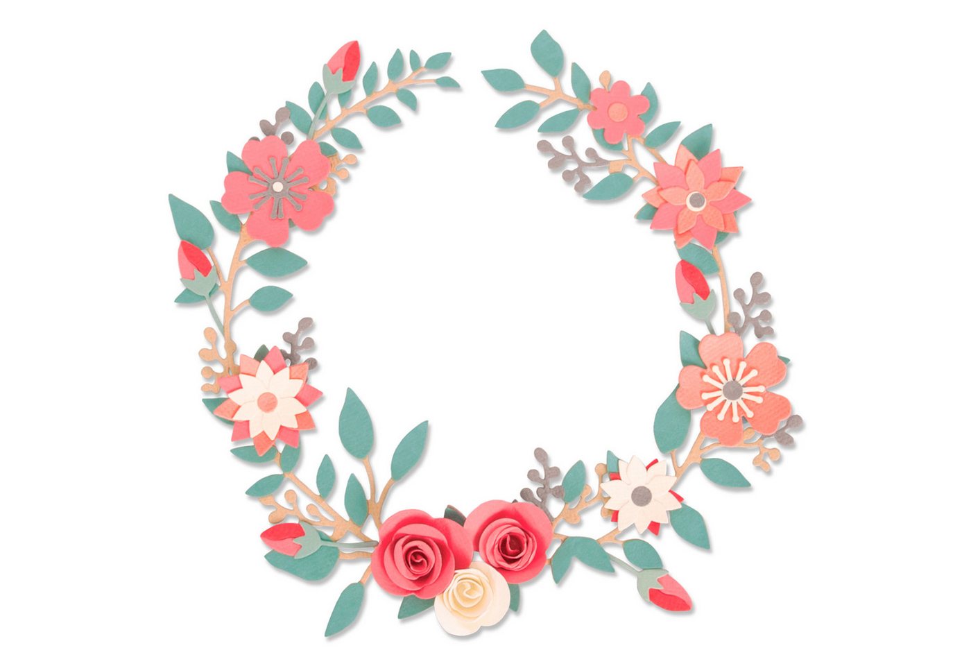 Sizzix Motivschablone Wedding Wreath, 0,3 - 13,3 cm von Sizzix