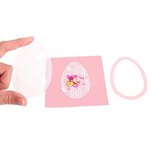 Sizzix Shaker Domes 664336, Ei/Ballon, 7,6 x 5,1cm, 6 STK, Transparent, Einheitsgröße von Sizzix