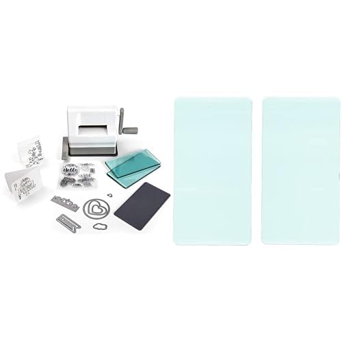 Sizzix Sidekick Stanzmaschine 661770, mit 6, 35 cm Öffnung & Cutting Pads 1 Pair (Aqua) von Sizzix