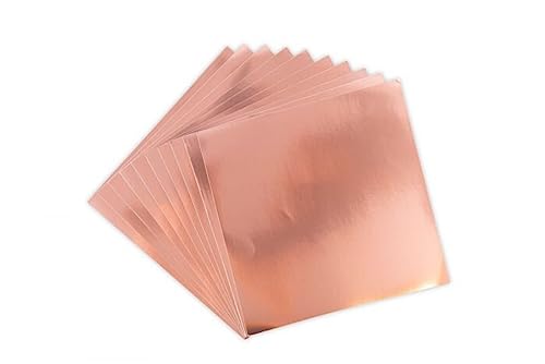 Sizzix Surfacez Alum Bleche 665259, 6 „x 6" reflektierende Metallic Craft Boards Roségold, 10 Stück, Aluminium, Metall, Eine Farbe, Einheitsgröße von Sizzix