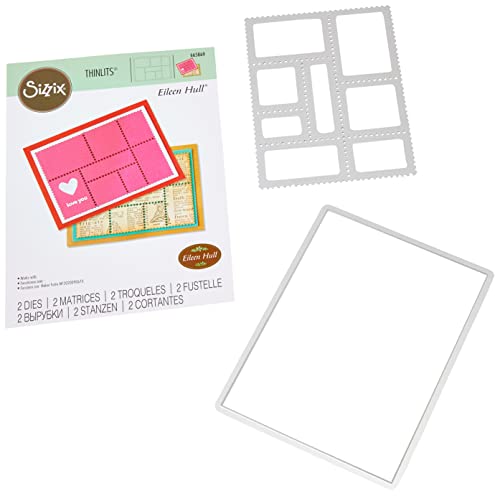 Sizzix Thinlits Die Set 2PK Schneckenpost von Eileen Hull, 665869 multicolor von Sizzix