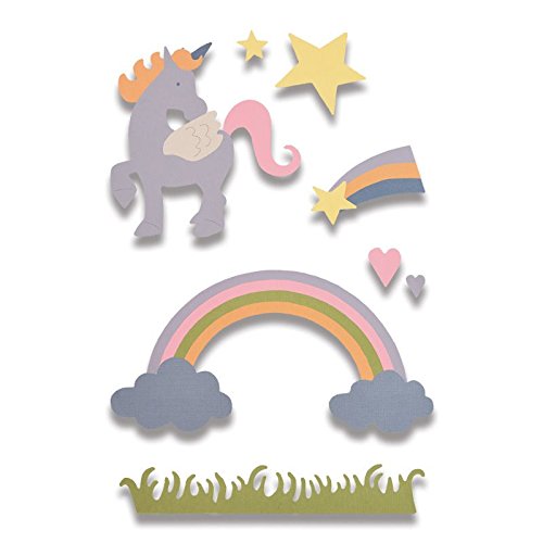 Sizzix Thinlits Stanzen Set 16 Stück-Magisches Einhorn von Katie Skilton, Steel, Multicolour, 26.5 x 13 x 0.2 cm von Sizzix