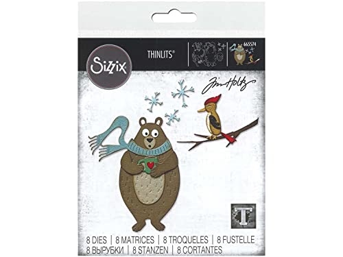 Sizzix Thinlits Stanzschablonen 8PK Gemütlicher Winter von Tim Holtz, 665574, Multicolor, One Size von Sizzix