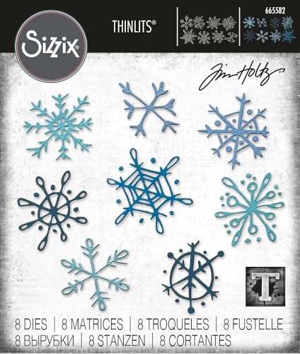 Sizzix Thinlits Stanzset für Weihnachten mit Scribbly Snowflakes von Tim Holtz von Sizzix