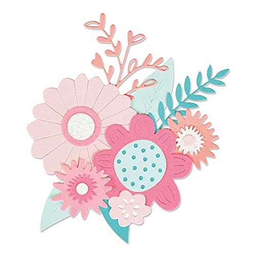 Thinlits Stanzenset, 9 Stück, kräftige Blumen von Olivia Rose von Sizzix