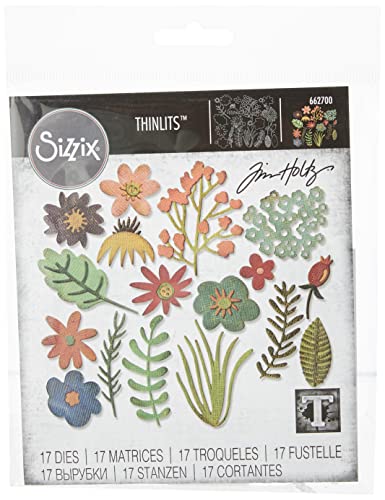 Sizzix Thinlits Stanzschablonen 662700, Tim Holtz, 17Stk, eine Größe, Stahl, Funky Floral#3, 19.1 x 14.4 x 0.4 cm Sizzix Thinlits Stanzschablonen 662700, Tim Holtz, 17Stk, eine Größe, Stahl, Funky Floral#3, 19.1 x 14.4 x 0.4 cm von Sizzix