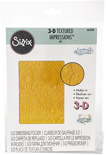 Sizzix 663206 Impressionen Prägefolder Mosaic Gems Stanzschablonen, Mehrfarben, Einheitsgröße von Sizzix