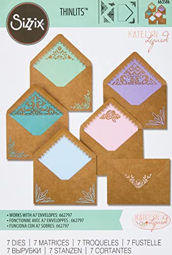 Thinlits Stanzschablonen 7 Stk - A7 Umschlag und Liner Set von Katelyn Lizardi von Sizzix