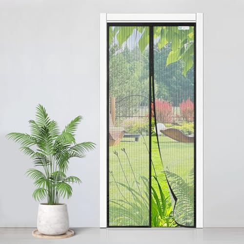 Fliegengitter Tür Magnet 105x195cm, Insektenschutz Balkontür, Magnetvorhang Ohne Bohren, Kinderleichte Klebemontage, Fliegenvorhang ist Ideal für Wohnzimmer Kellertür und Terrassentür, Schwarz Fliegengitter Tür Magnet 105x195cm, Insektenschutz Balkontür, Magnetvorhang Ohne Bohren, Kinderleichte Klebemontage, Fliegenvorhang ist Ideal für Wohnzimmer Kellertür und Terrassentür, Schwarz von Sjldwtmt