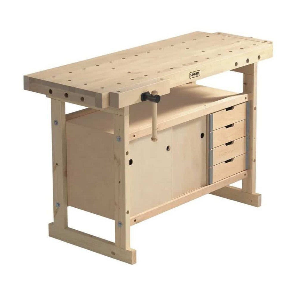 Sjöbergs Werkbank Sjöbergs Hobelbank Nordic 1450 mit Unterschrank 0042, Birke, 134 cm Sjöbergs Werkbank Sjöbergs Hobelbank Nordic 1450 mit Unterschrank 0042, Birke, 134 cm von Sjöbergs