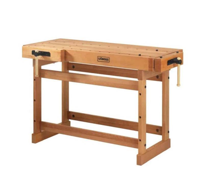 Sjöbergs Werkbank Sjöbergs Scandi 1425 Hobelbank – Buche, 145 cm, doppelte Zangen & Bank von Sjöbergs