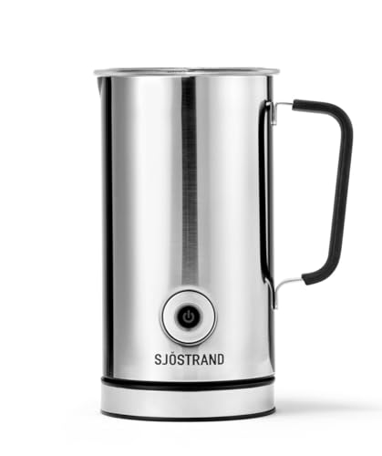Sjöstrand Coffee Elektrischer Milchaufschäumer - Edelstahl, Für Heiße & Kalte Milch, Antihaftbeschichtet (Chrom) von Sjöstrand Coffee Concept