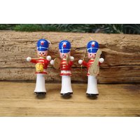 70Er Jahre Vintage Christbaumschmuck, Weihnachtsbaumschmuck, Baumbehang Aus Holz - 3 Teile 70Er Jahre Vintage Christbaumschmuck, Weihnachtsbaumschmuck, Baumbehang Aus Holz - 3 Teile von SkadivonWinterfeld