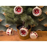 Antike Reflexkugeln Weihnachtskugeln Glas Baumschmuck~ Alter Sammlerschmuck ~ Christbaumschmuck Weihnachtschmuck von SkadivonWinterfeld