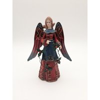 Engel Figur Keramik Handgemacht Germany Rot Schutzengel Dekofigur70Er/80Er Jahre von SkadivonWinterfeld