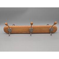Garderobe Hakenleiste Holz 50Er Jahre Germany Vintage von SkadivonWinterfeld