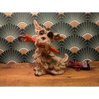 Göbel Keramik Nachtlicht Hund Vintage Porzellan Lampe, Retro Leuchte, Germany 50Er Jahre von SkadivonWinterfeld