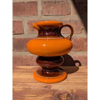 Orange Jasba Nr. 1290 Vase Mid Century Retro Wgp Keramik 70 Er Jahre , Vintage Orange Jasba Nr. 1290 Vase Mid Century Retro Wgp Keramik 70 Er Jahre , Vintage von SkadivonWinterfeld