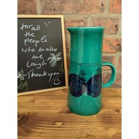 Schramberg Keramik Krug Vase Germany Pottery Türkisblau 70Er Jahre Küchendeko von SkadivonWinterfeld