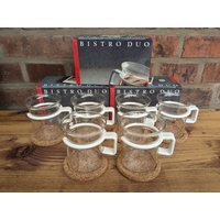 Vintage Bodum Picard in Weiß, Tee Oder Kaffeebecher Bistro Duo Original Box Weiß, 2 Gläser Im Set Vintage Bodum Picard in Weiß, Tee Oder Kaffeebecher Bistro Duo Original Box Weiß, 2 Gläser Im Set von SkadivonWinterfeld