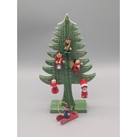 Vintage Christbaumschmuck, Weihnachtsbaumschmuck, Mini Baumbehang Aus Holz - 6 Teile Handgemacht Erzgebirge Vintage Christbaumschmuck, Weihnachtsbaumschmuck, Mini Baumbehang Aus Holz - 6 Teile Handgemacht Erzgebirge von SkadivonWinterfeld