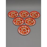 Vintage Untersetzer 70Er , 6 St 1 X Orange-Blumig Coasters Flowertime England Barit Ware Vintage Untersetzer 70Er , 6 St 1 X Orange-Blumig Coasters Flowertime England Barit Ware von SkadivonWinterfeld