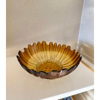 Blumenschale in Braunem Farbverlauf Aus Dem Jahr 1972 von SkafuPreloved