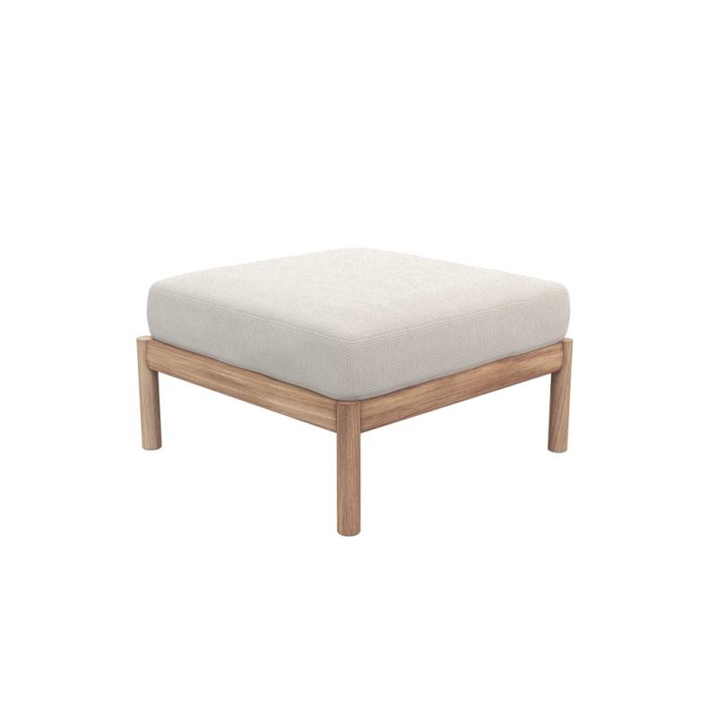 Fritz Hansen - Tradition Pouf - Outdoor Lounge Hocker aus Teakholz von Skagerak by Fritz Hansen