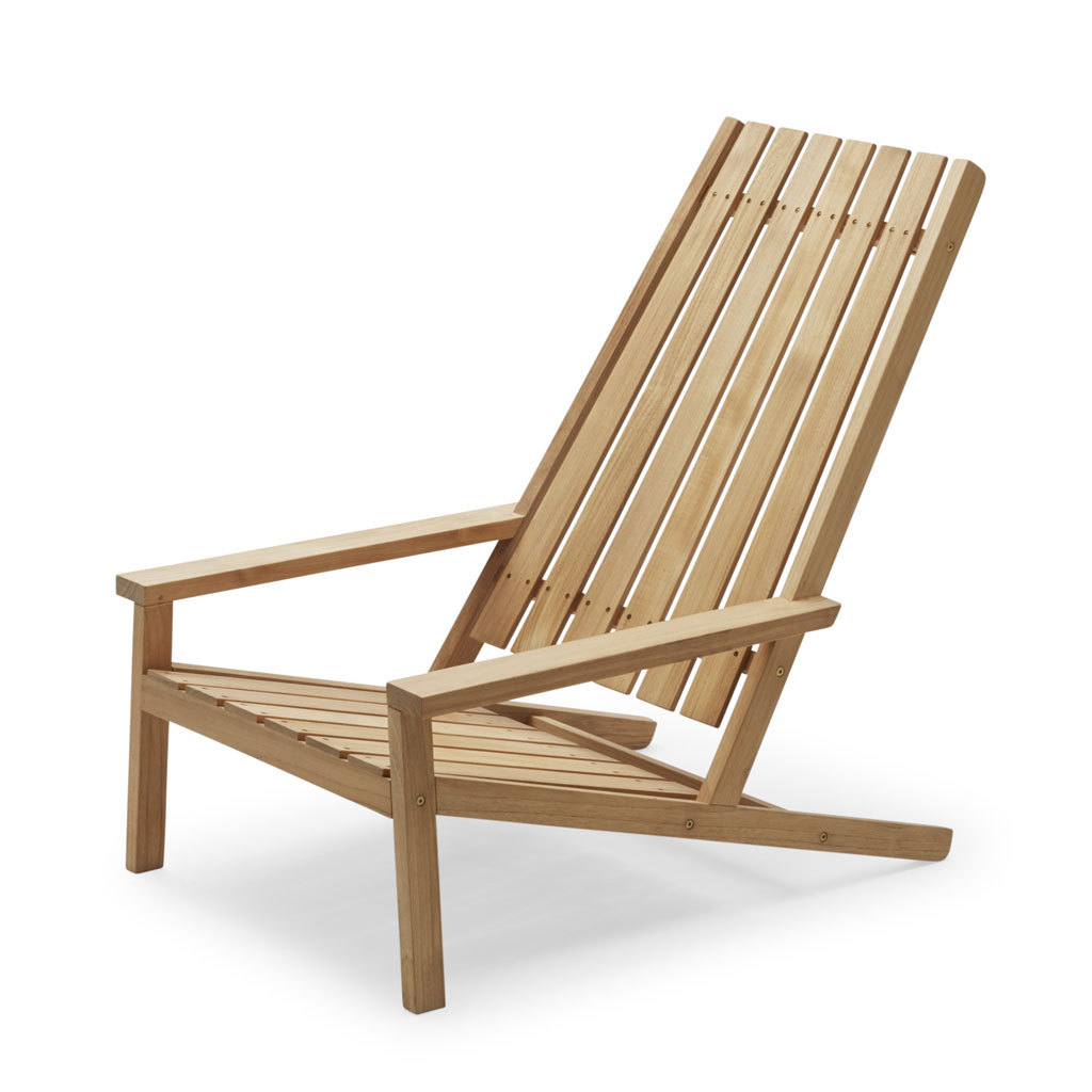 Skagerak - Between Lines - Teak Deckchair mit passender Polsterauflage von Skagerak by Fritz Hansen