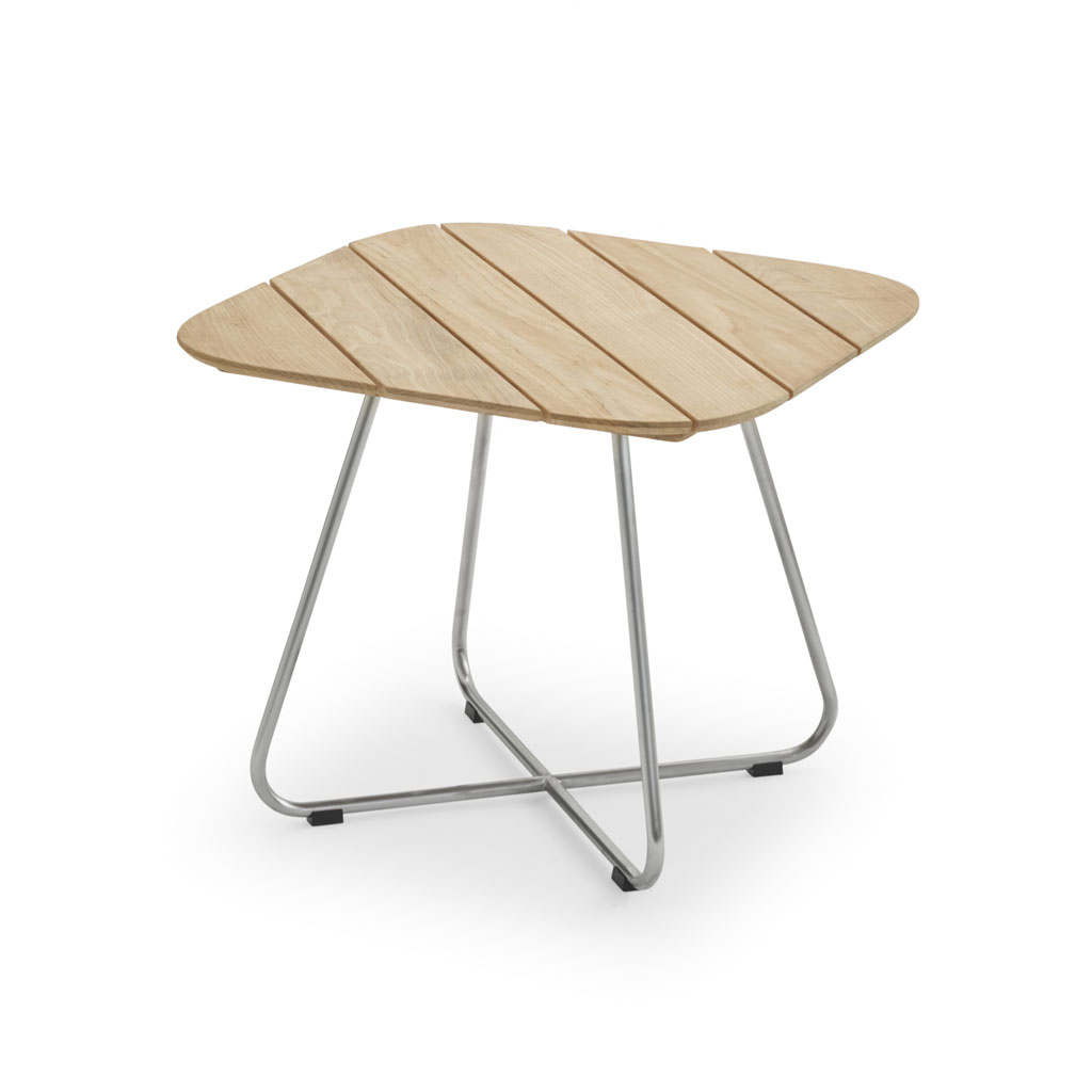 Skagerak - Lilium Lounge Table - Garten Lounge Tisch mit Teak - 60x60cm von Skagerak by Fritz Hansen
