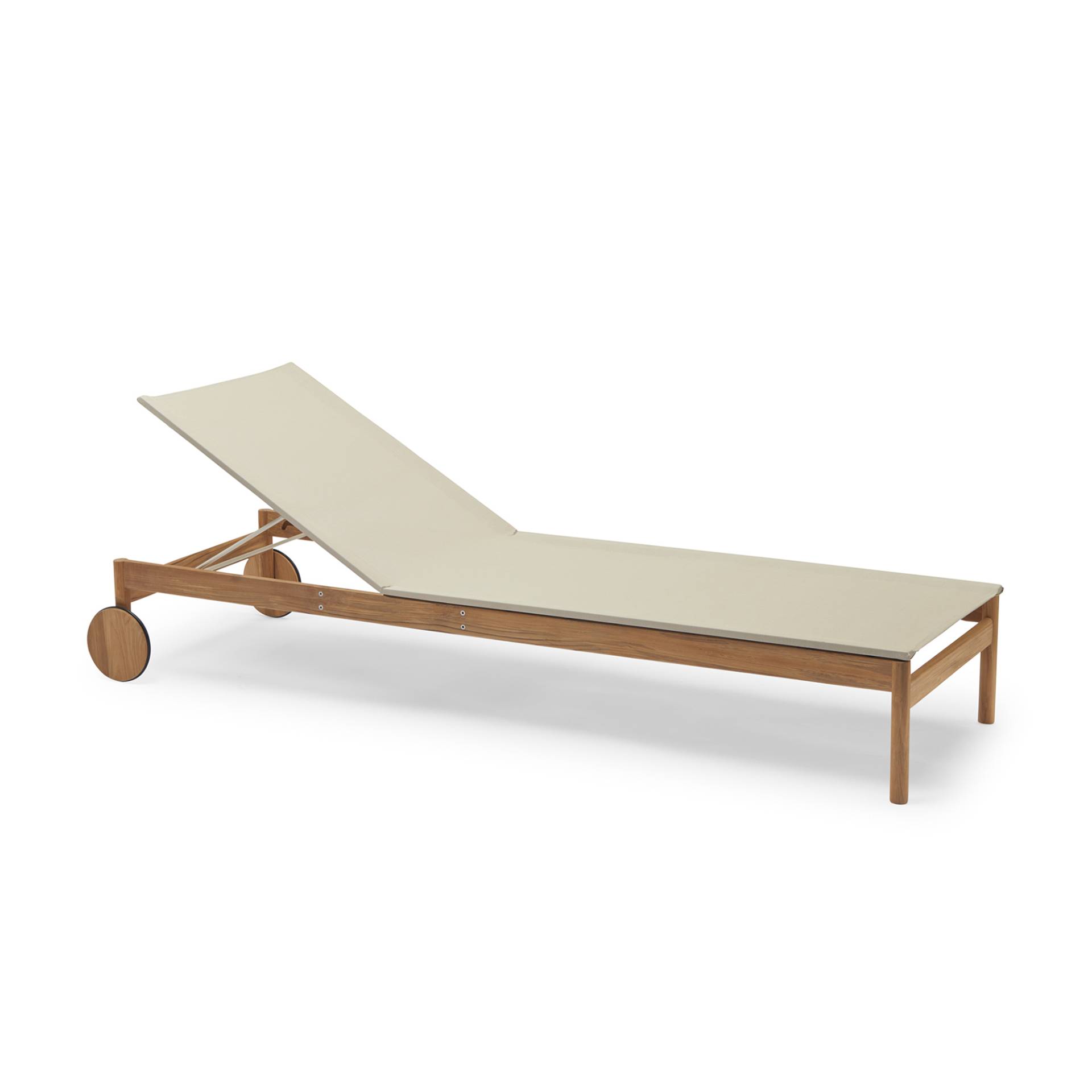 Fritz Hansen - Skagerak - Skagerak Pelago Sonnenliege - sand/mit SunTexture/BxHxT 210,5x32x67,5cm/Gestell teak von Fritz Hansen - Skagerak