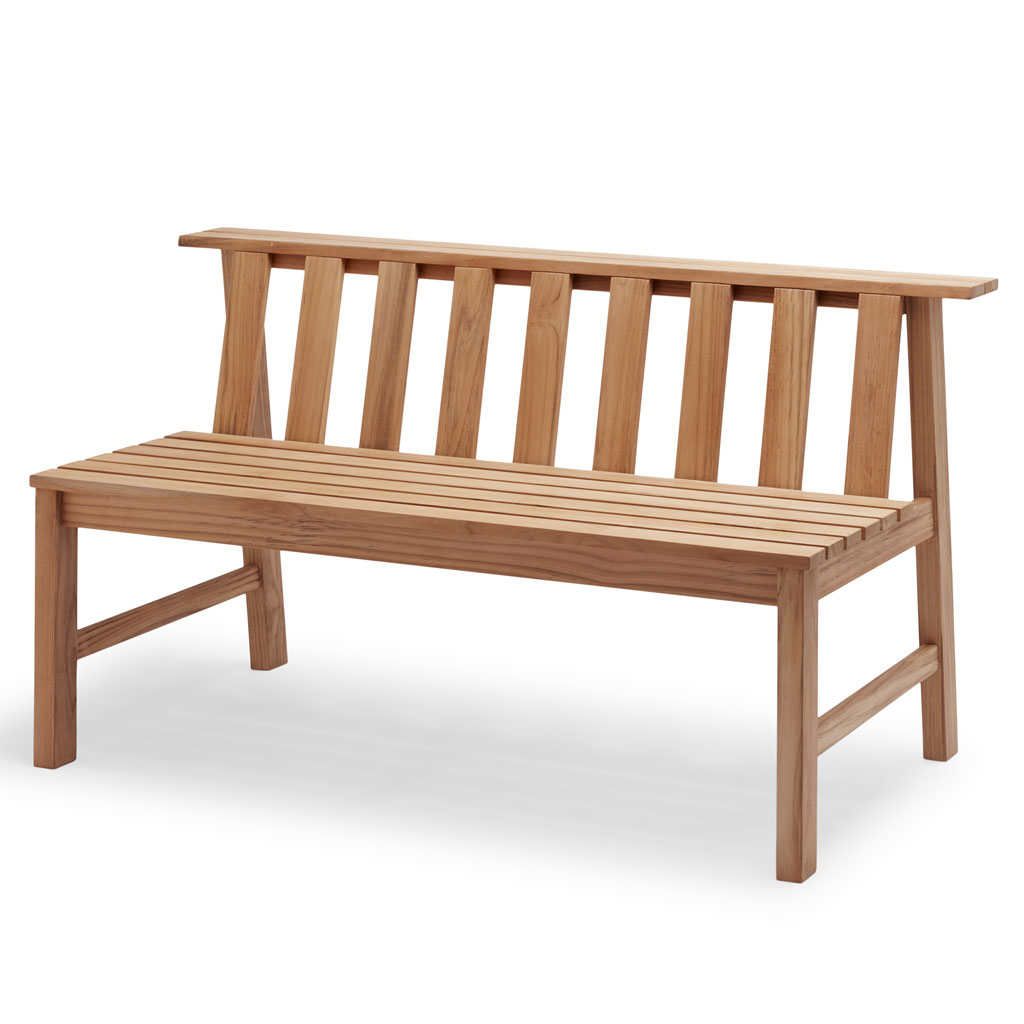 Skagerak - Plank Bench - Design Gartenbank aus Teakholz als 2-Sitzer von Skagerak by Fritz Hansen