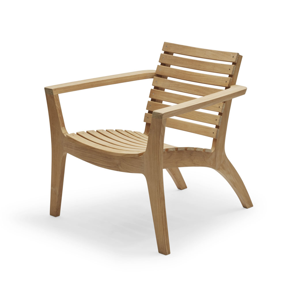 Skagerak - Regatta - Outdoor Lounge Chair aus Teakholz von Skagerak by Fritz Hansen