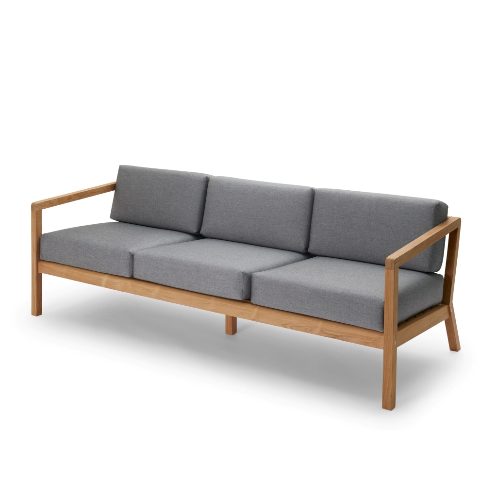 Skagerak - Virkelyst 3-Seater - 3-Sitzer Outdoor Sofa aus Teakholz von Skagerak by Fritz Hansen