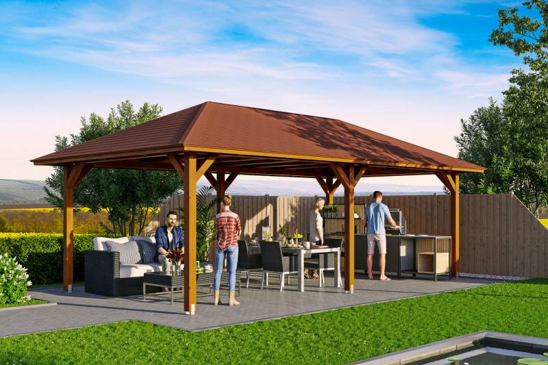 4-Eck Pavillon Orleans von Skan Holz