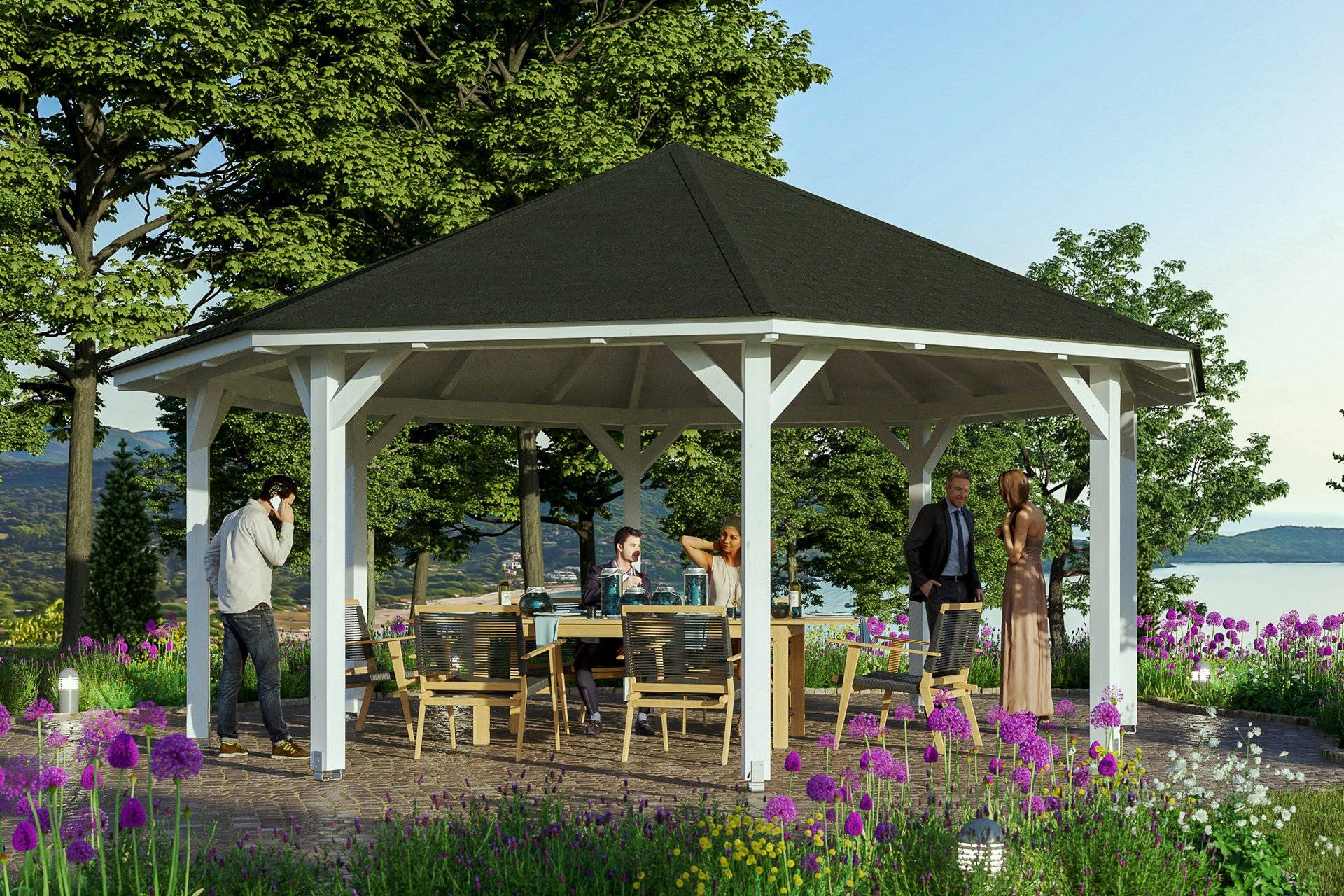 8-Eck Pavillon Nice von Skan Holz