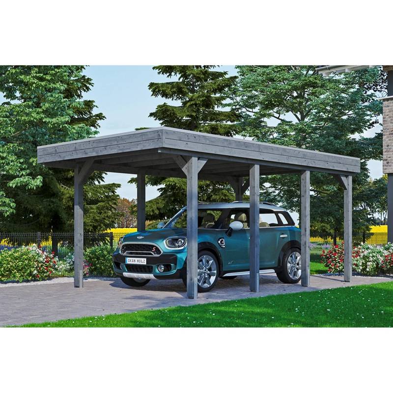 Carport Friesland Schiefergrau 314 x 555 cm mit Aluminiumdach von Skan Holz