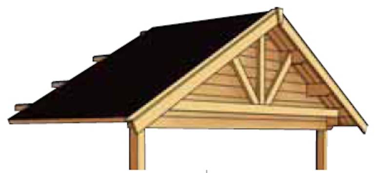 Dachverlängerung auf 212 x 420cm für Bern 1,2,4 mit zweiter Dachschalung von Skan Holz
