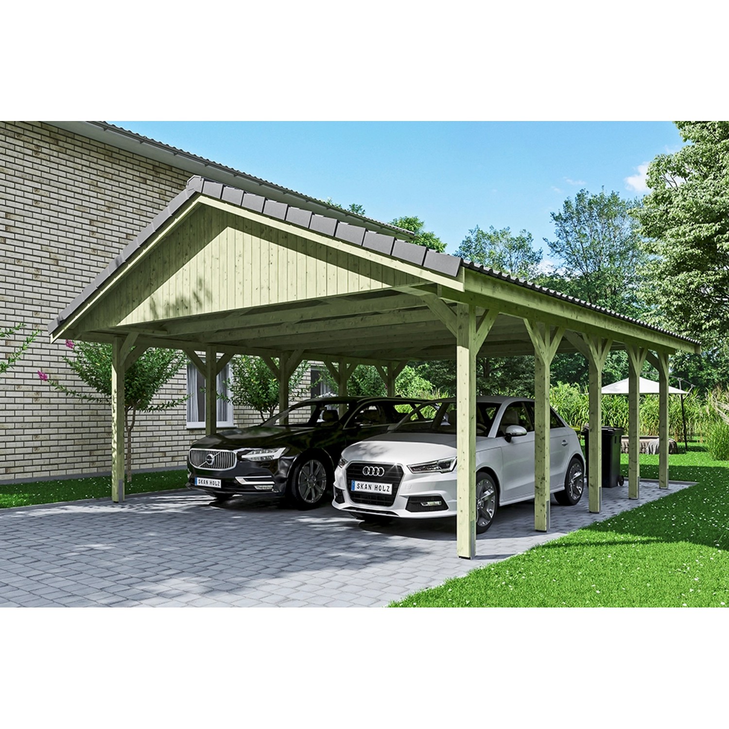 Satteldach-Carport Wallgau 620 x 750 cm Dachlattung Satteldach-Carport Wallgau 620 x 750 cm Dachlattung von Skan Holz