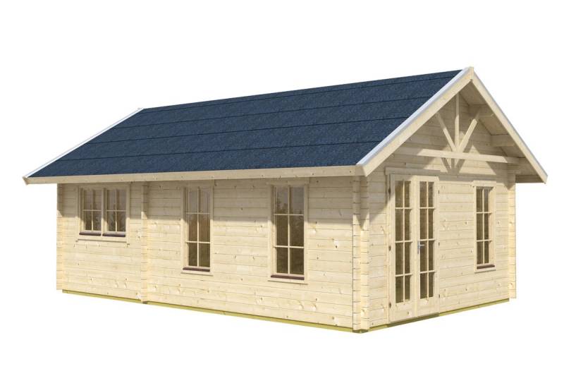 Skan Holz 70 mm Blockbohlenhaus Toronto 4-Basisdach von Skan Holz