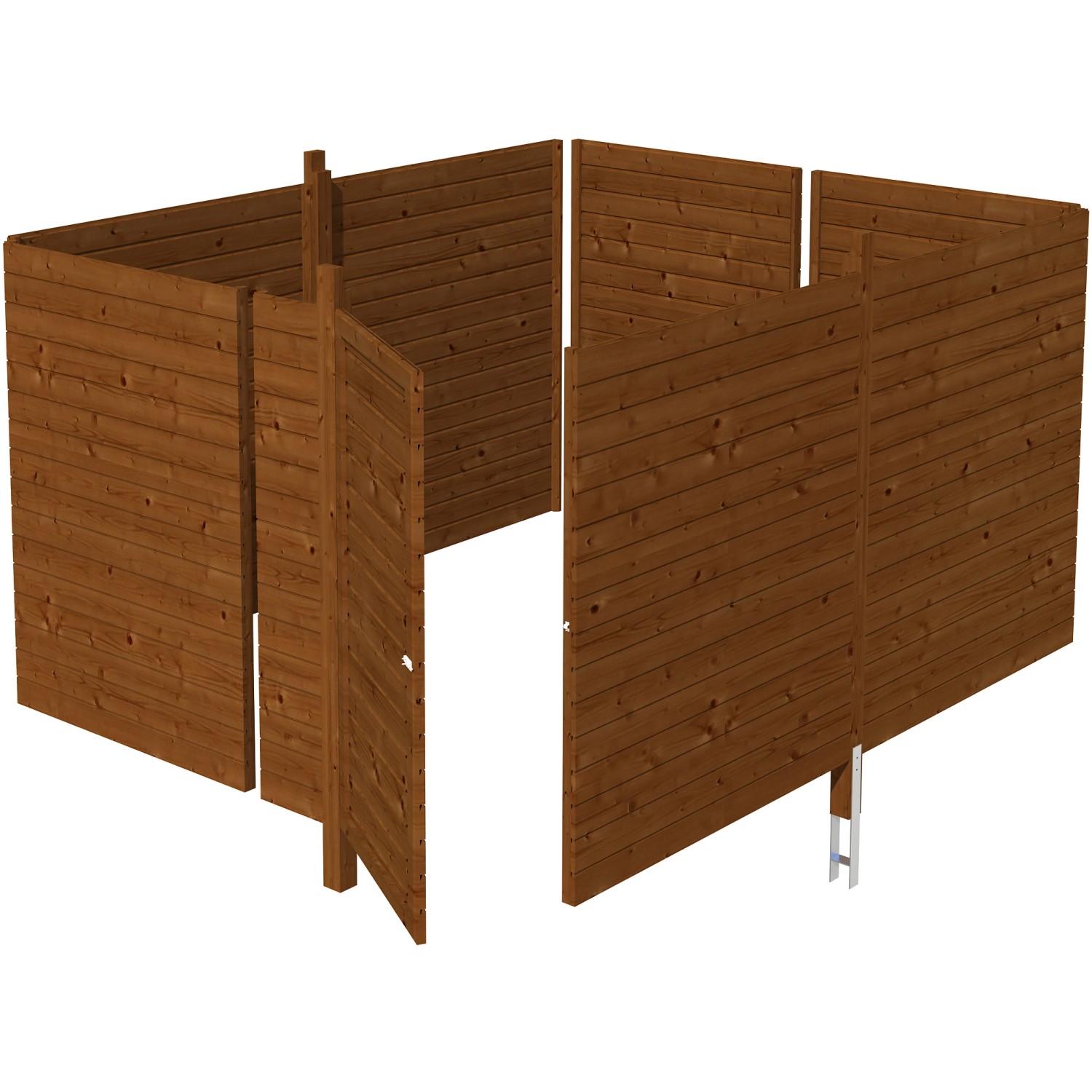 Skan Holz Abstellraum C4 378 x 317 cm Profilschalung Nussbaum Skan Holz Abstellraum C4 378 x 317 cm Profilschalung Nussbaum von Skan Holz