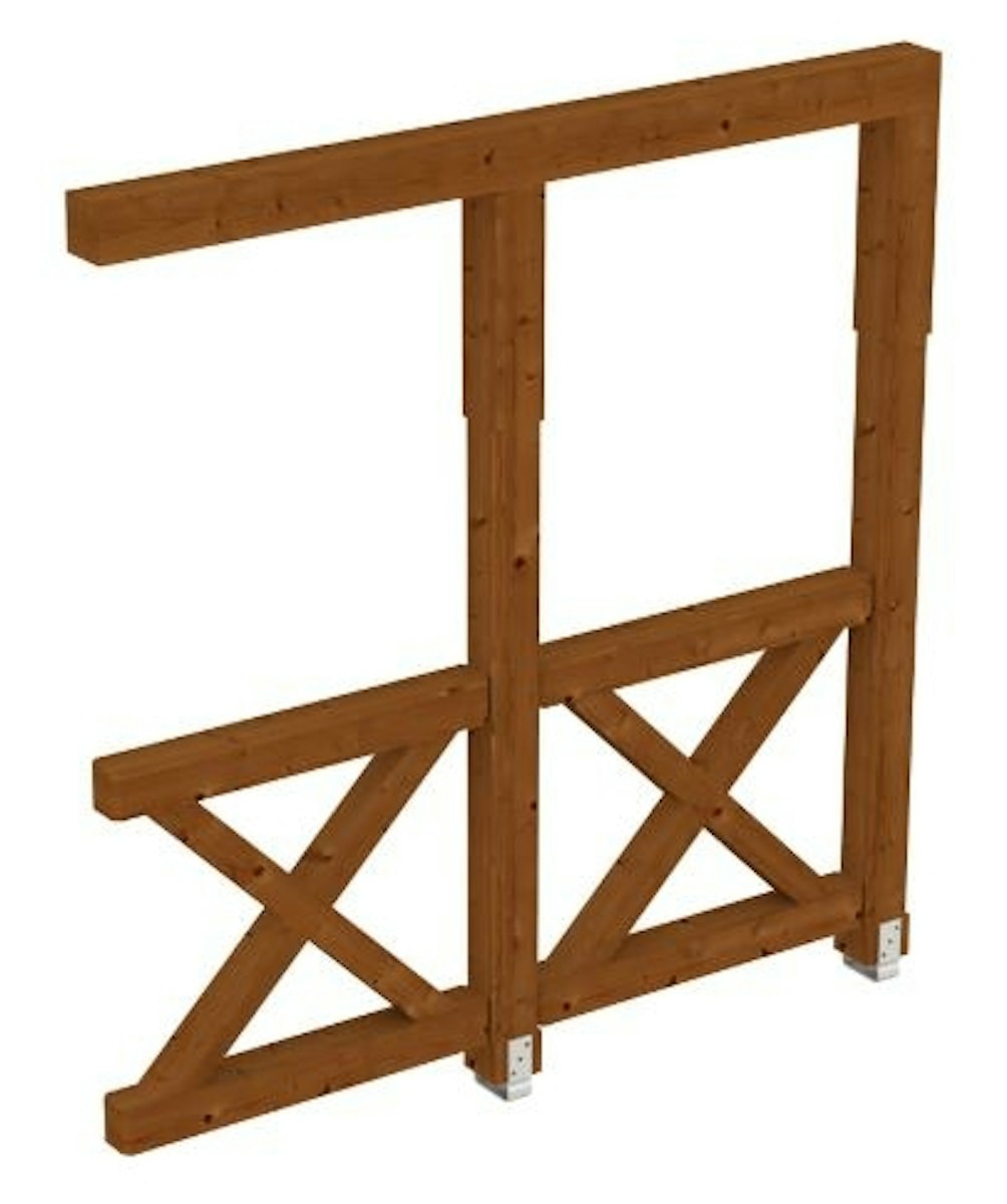 Skan Holz Andreaskreuzseitenwand Terrassenüberdachung nussbaum50 cm Skan Holz Andreaskreuzseitenwand Terrassenüberdachung nussbaum50 cm von Skan Holz