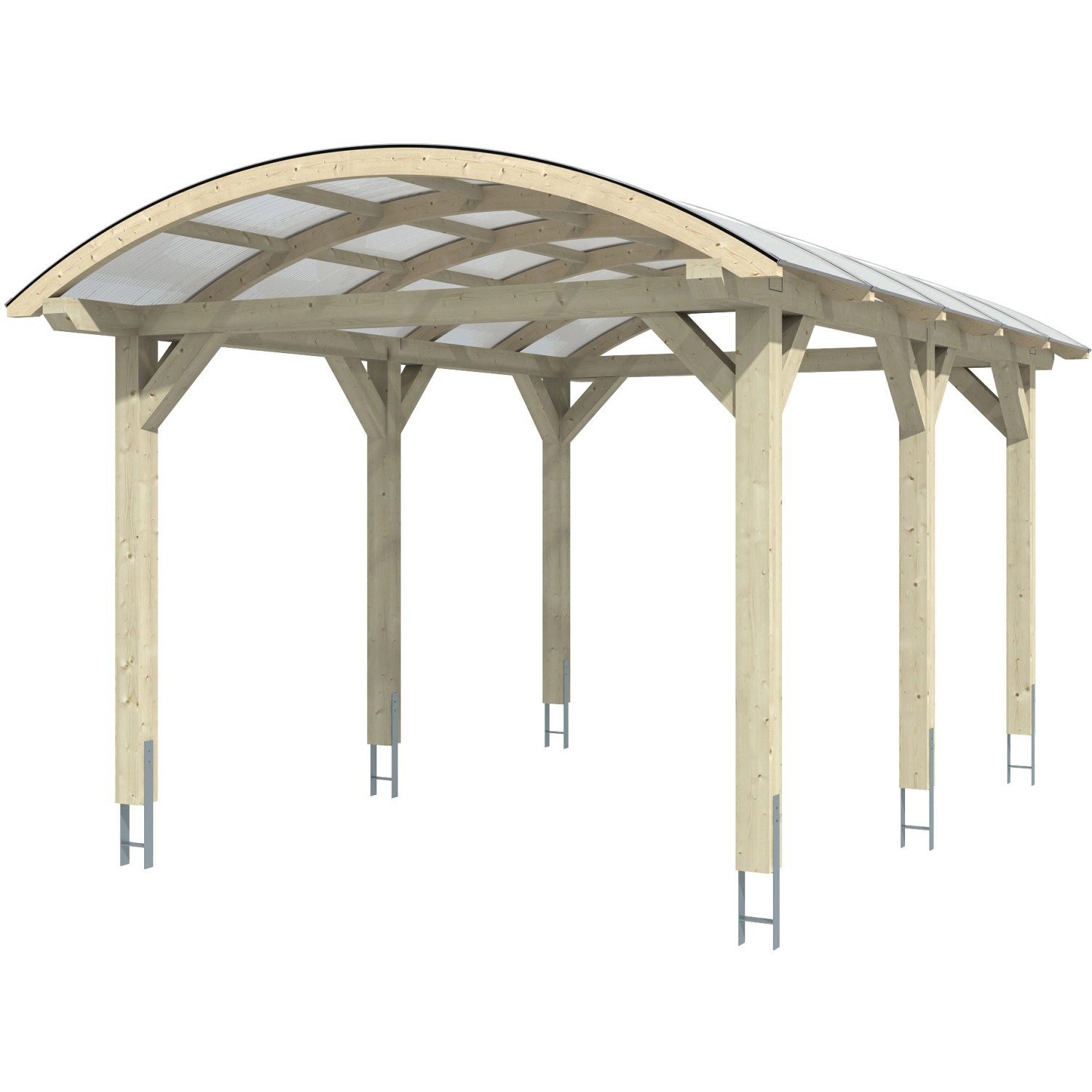 Skan Holz Bogendach-Carport Franken Nussbaum 376 x 541 cm Skan Holz Bogendach-Carport Franken Nussbaum 376 x 541 cm von Skan Holz