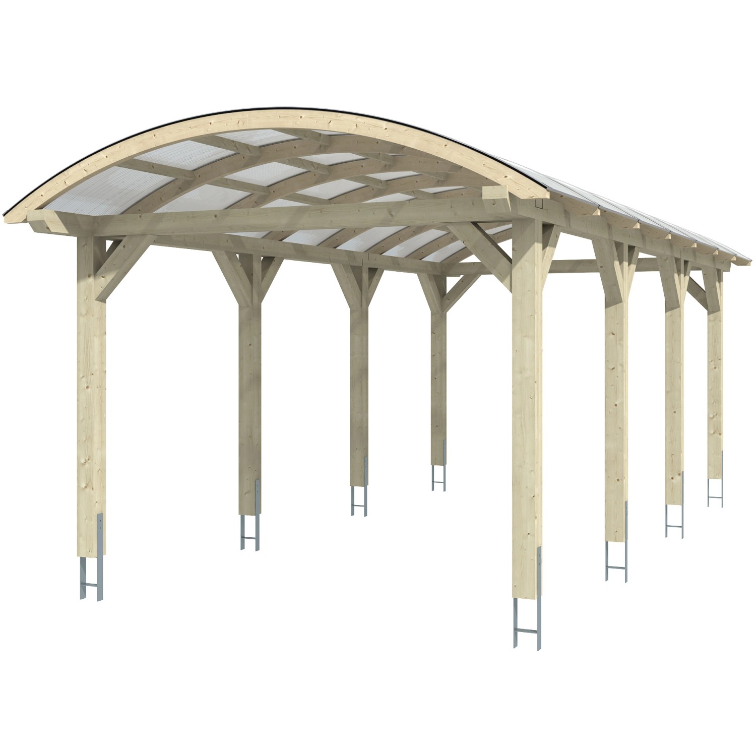 Skan Holz Bogendach-Carport Franken Nussbaum 376 x 755 cm Skan Holz Bogendach-Carport Franken Nussbaum 376 x 755 cm von Skan Holz