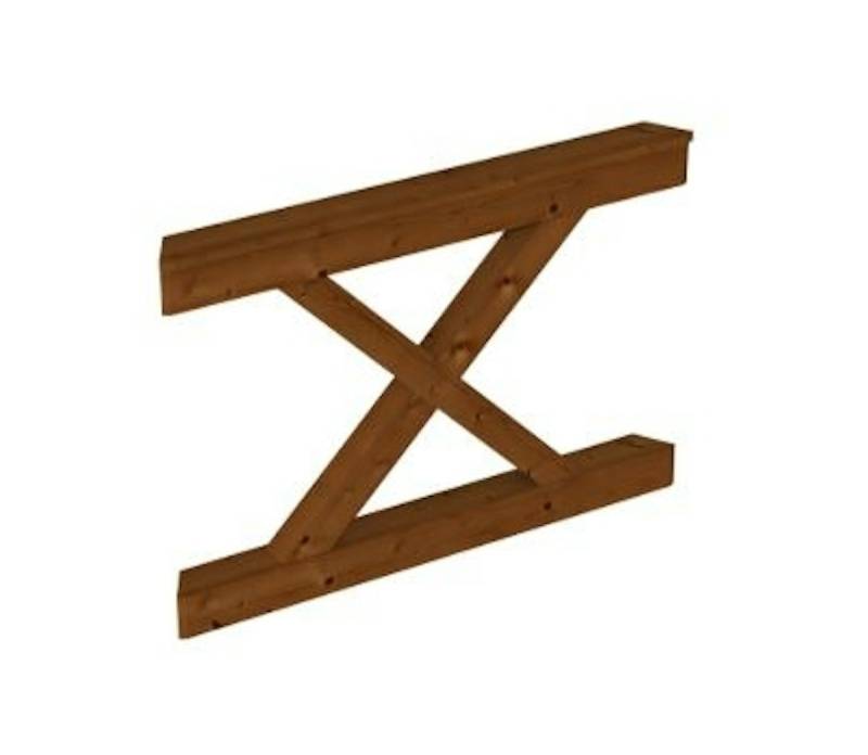 Skan Holz Brüstung Andreaskreuz-Größe 1 nussbaum von Skan Holz