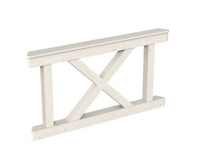 Skan Holz Brüstung Andreaskreuz zu Pavillion Nice-Größe 2, weiß von Skan Holz