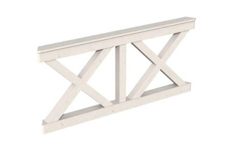 Skan Holz Brüstung Andreaskreuz zu Pavillion Nice-Größe 3, weiß von Skan Holz