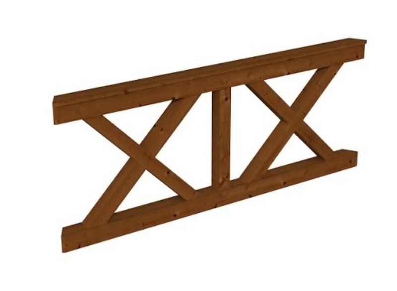 Skan Holz Brüstung Andreaskreuz zu Pavillion Nice-Größe 4, nussbaum Skan Holz Brüstung Andreaskreuz zu Pavillion Nice-Größe 4, nussbaum von Skan Holz