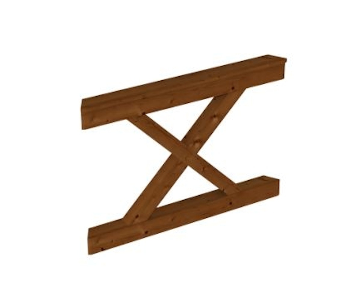 Skan Holz Brüstung Andreaskreuze zu Pavillon Nancy-Größe 1, nussbaum Skan Holz Brüstung Andreaskreuze zu Pavillon Nancy-Größe 1, nussbaum von Skan Holz