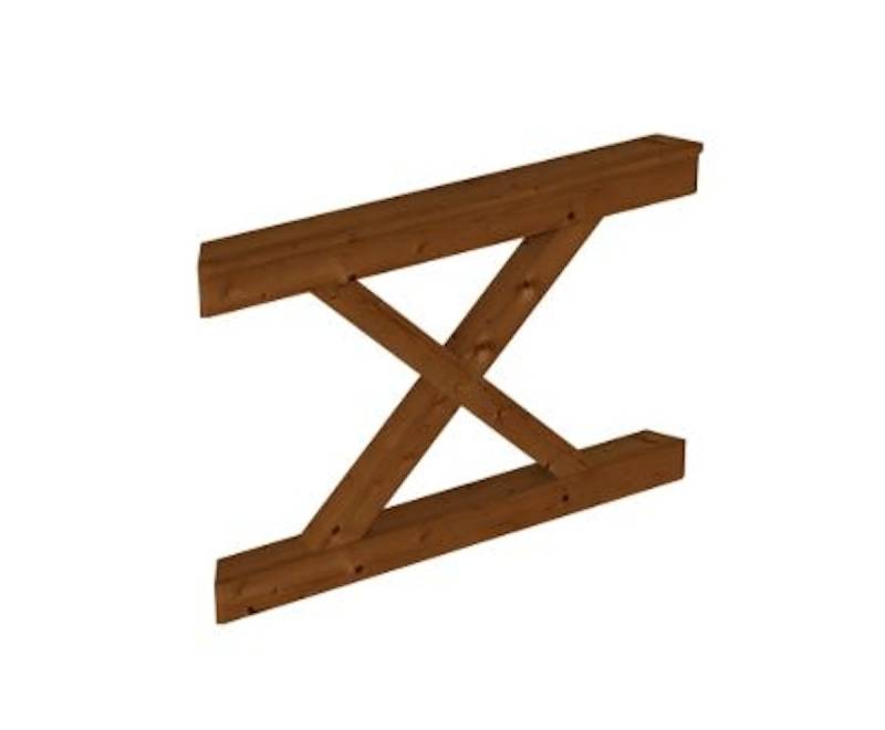 Skan Holz Brüstung Andreaskreuze zu Pavillon Nancy-Größe 1, nussbaum von Skan Holz